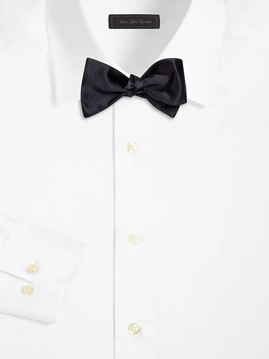 Giorgio Armani Men's Woven Silk Bow Tie | Thumbnail 2