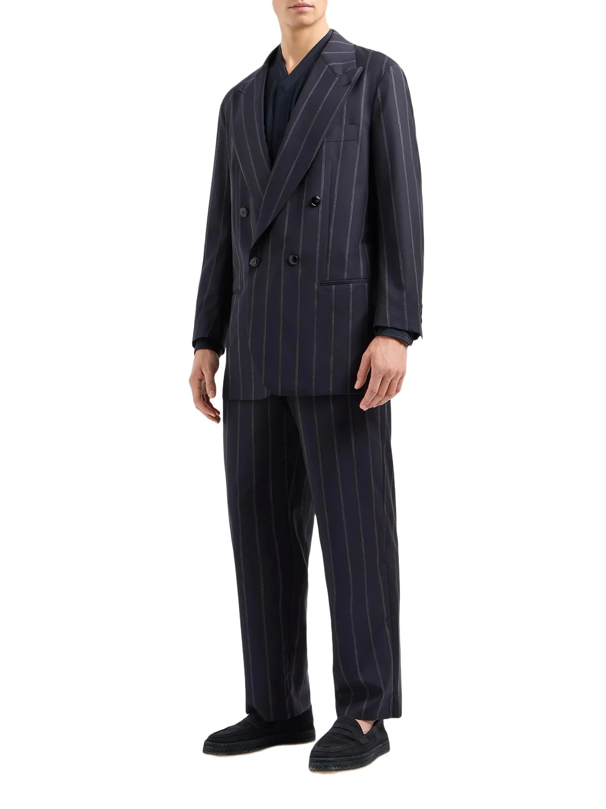 Men's Fashion Pinstripe Virgin Wool Suit Men's Fashion Pinstripe Virgin Wool Suit