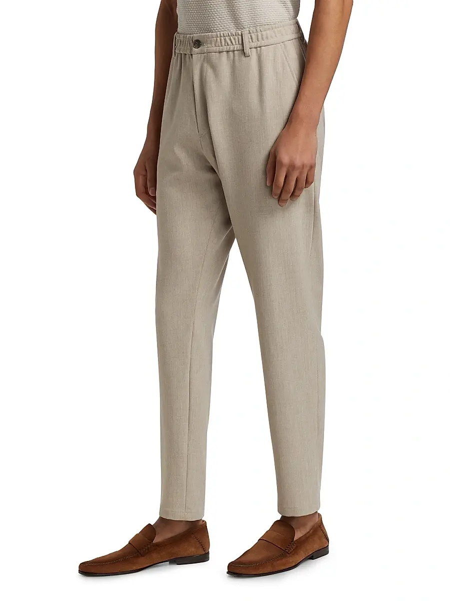 Emporio Armani Men's Stretch Gabardine Pants | Thumbnail 4 Emporio Armani Men's Stretch Gabardine Pants | Thumbnail 4