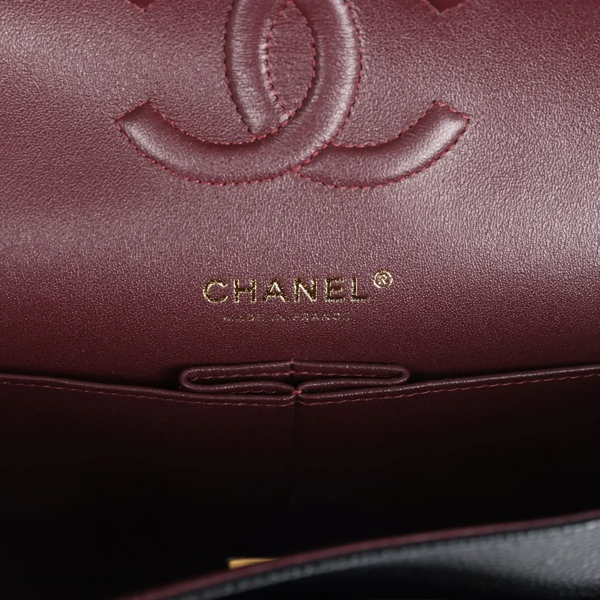 Chanel Chanel Medium Classic Double Flap Bag Black Caviar Gold Hardware | Thumbnail 8