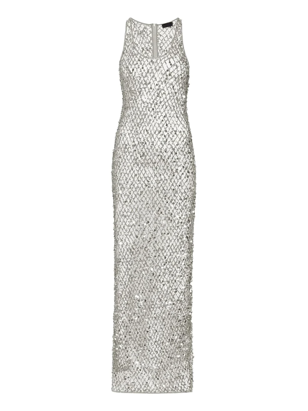 Net Mesh Sequin Tank Gown Net Mesh Sequin Tank Gown