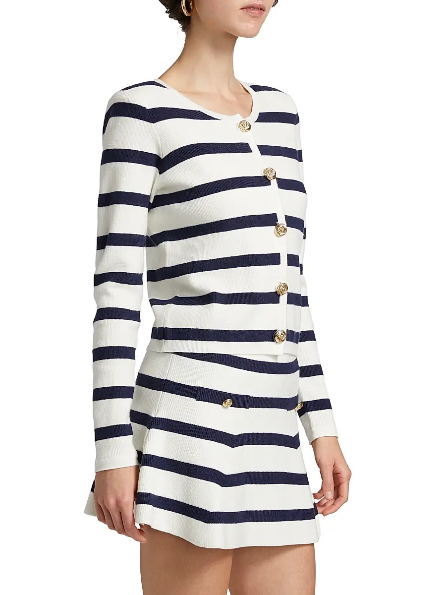 Generation Love Women's Logan Striped Crop Cardigan | Thumbnail 4 Generation Love Women's Logan Striped Crop Cardigan | Thumbnail 4