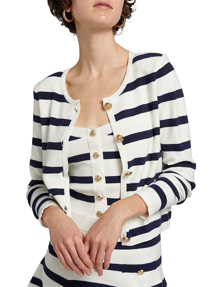 Generation Love Women's Logan Striped Crop Cardigan | Thumbnail 6 Generation Love Women's Logan Striped Crop Cardigan | Thumbnail 6