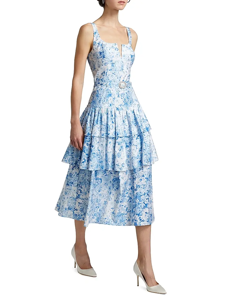 Generation Love Women's Celeste Floral Cotton Poplin Midi-Dress | Thumbnail 2 Generation Love Women's Celeste Floral Cotton Poplin Midi-Dress | Thumbnail 2
