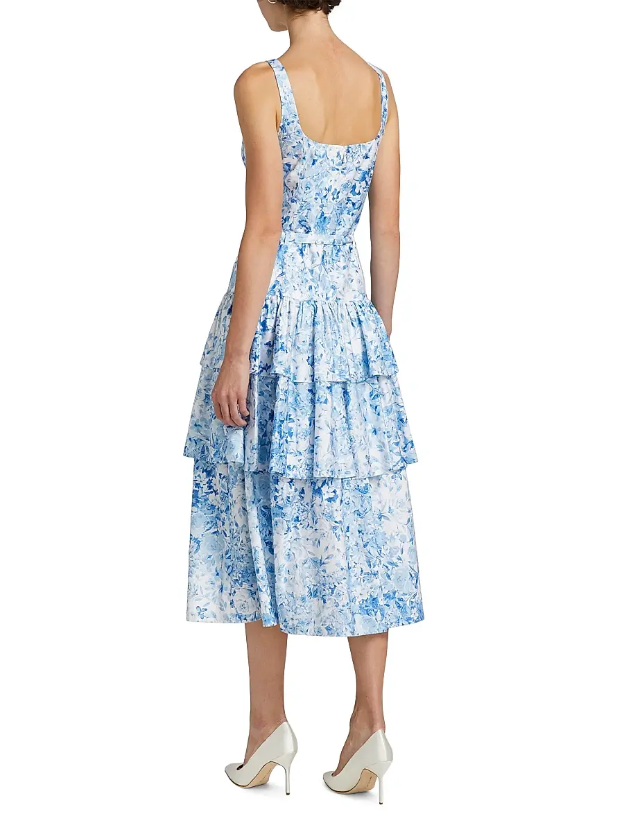 Generation Love Women's Celeste Floral Cotton Poplin Midi-Dress | Thumbnail 5 Generation Love Women's Celeste Floral Cotton Poplin Midi-Dress | Thumbnail 5