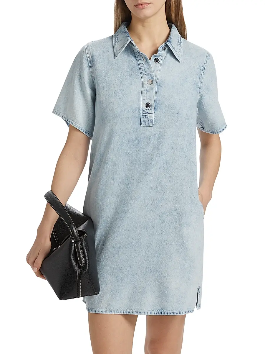 rag & bone Women's Ultra Featherweight Jocelyn Denim Mini Shirtdress | Thumbnail 3