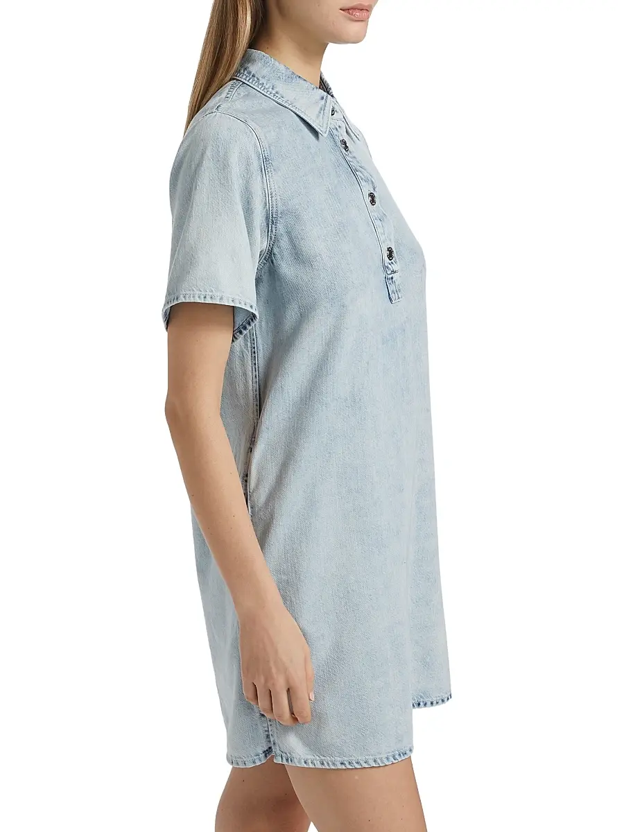 rag & bone Women's Ultra Featherweight Jocelyn Denim Mini Shirtdress | Thumbnail 4