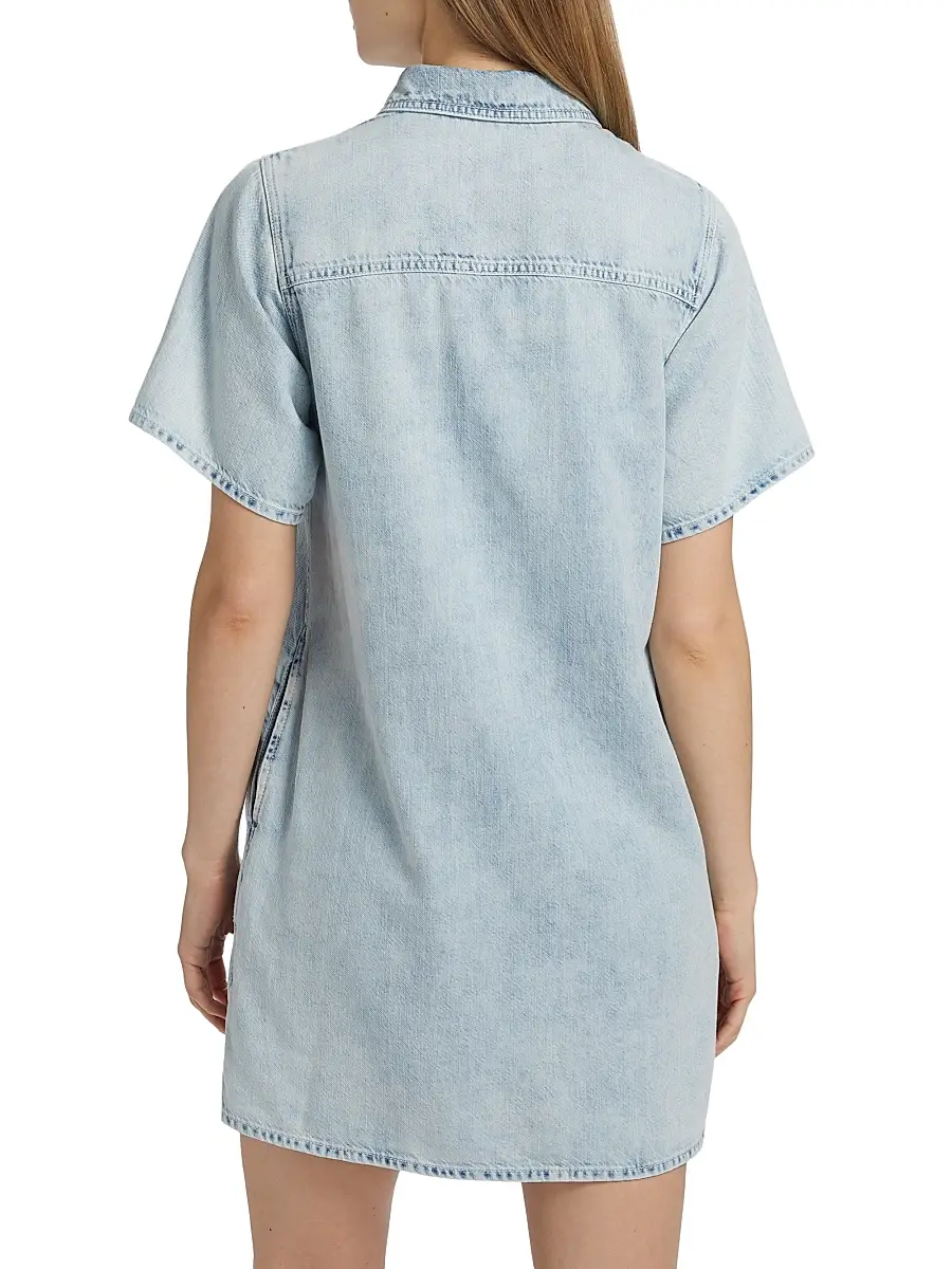 rag & bone Women's Ultra Featherweight Jocelyn Denim Mini Shirtdress | Thumbnail 5