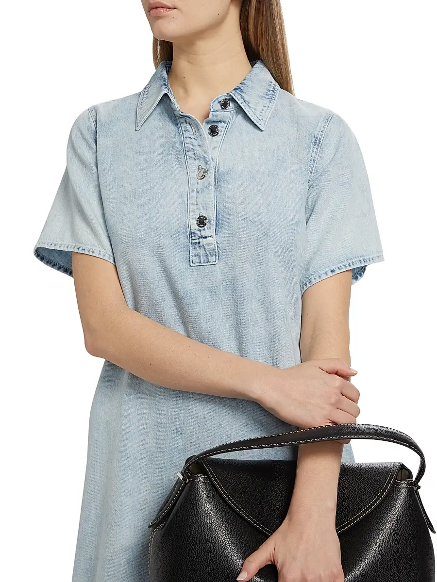 rag & bone Women's Ultra Featherweight Jocelyn Denim Mini Shirtdress | Thumbnail 6
