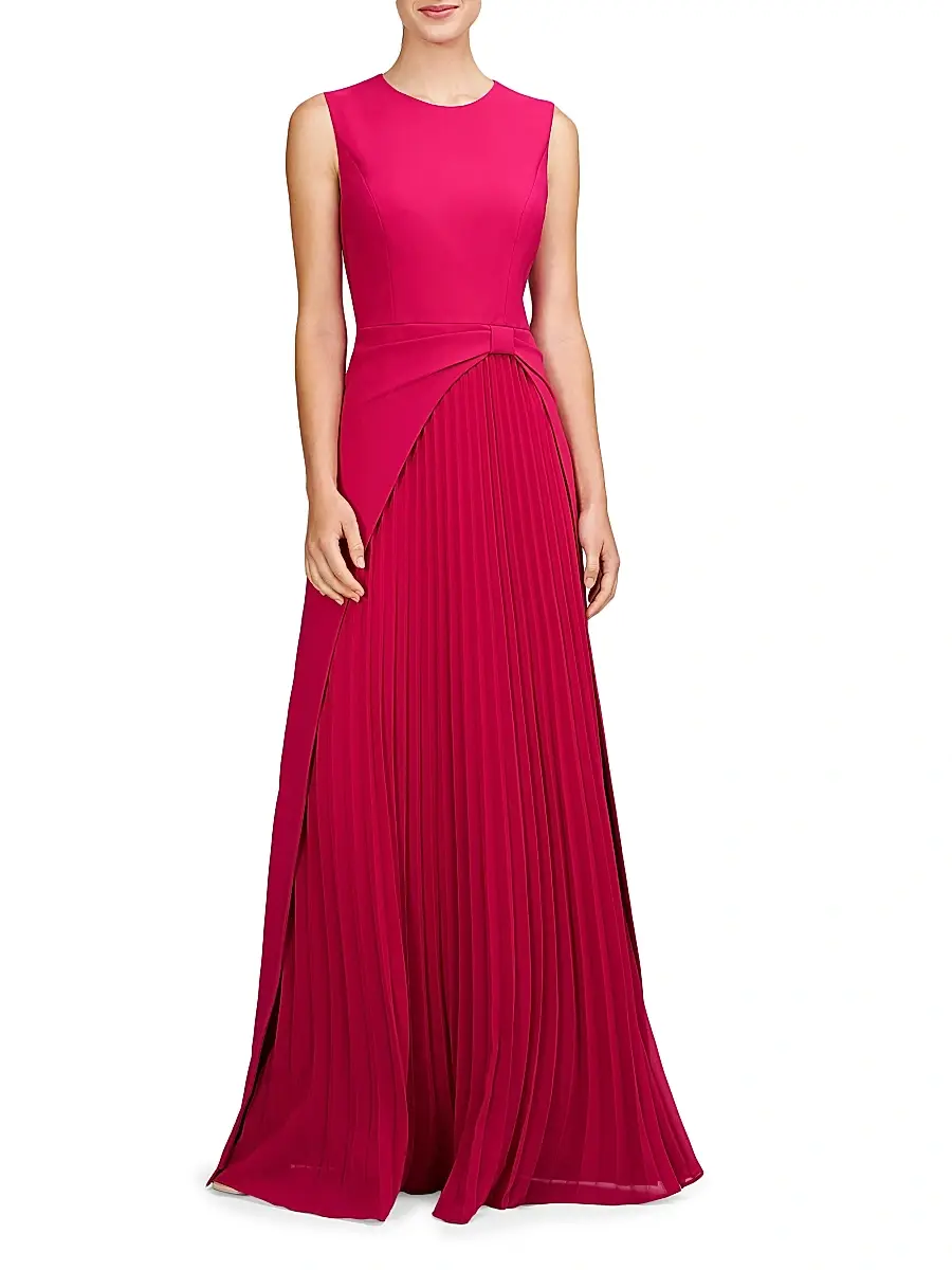Kay Unger Women's Brielle Pleated Stretch-Crêpe Gown | Thumbnail 2 Kay Unger Women's Brielle Pleated Stretch-Crêpe Gown | Thumbnail 2
