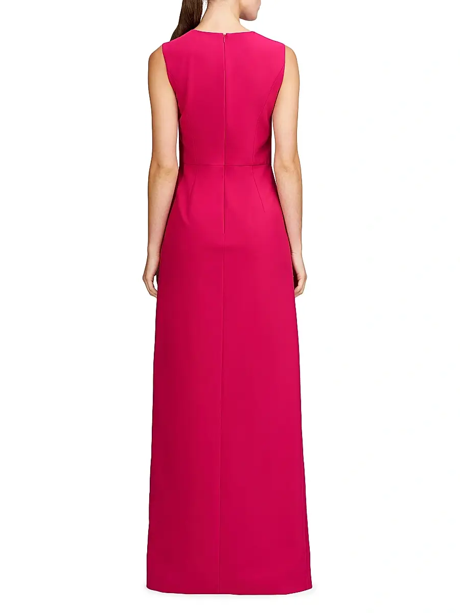 Kay Unger Women's Brielle Pleated Stretch-Crêpe Gown | Thumbnail 4 Kay Unger Women's Brielle Pleated Stretch-Crêpe Gown | Thumbnail 4