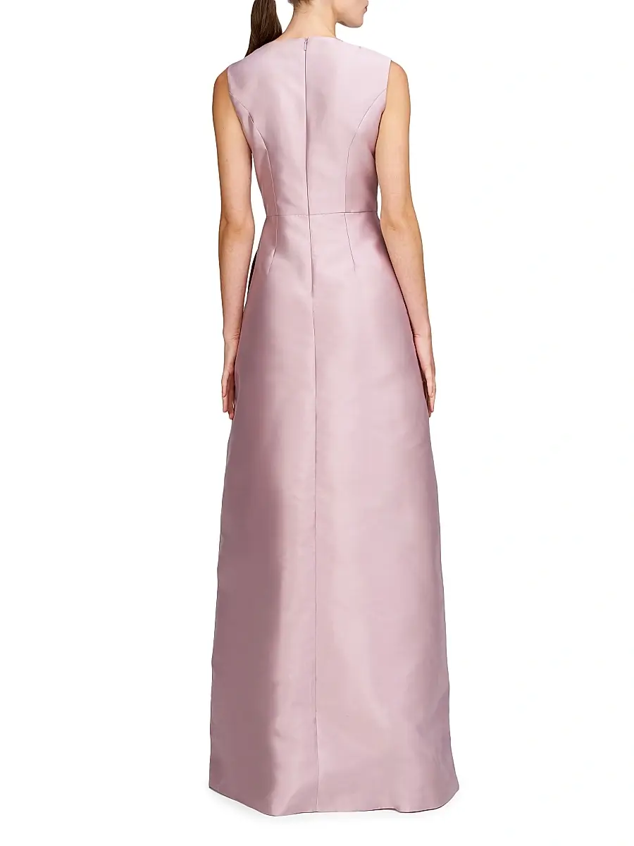 Kay Unger Women's Aurelia Floral Satin Gown | Thumbnail 6 Kay Unger Women's Aurelia Floral Satin Gown | Thumbnail 6