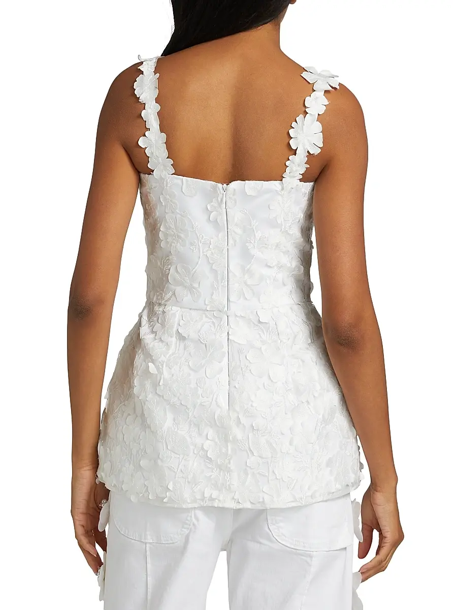 Mariandree Gaitan Women's Marie Floral Lace Peplum Top | Thumbnail 5 Mariandree Gaitan Women's Marie Floral Lace Peplum Top | Thumbnail 5