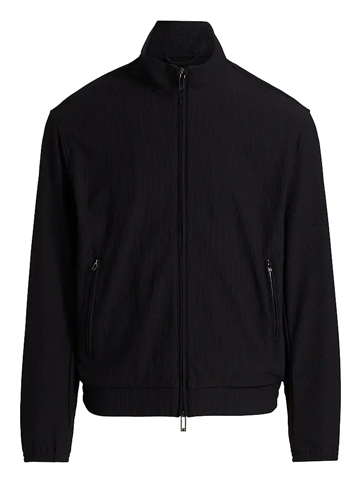 Men's Stretch Nylon Zip-Front Jacket