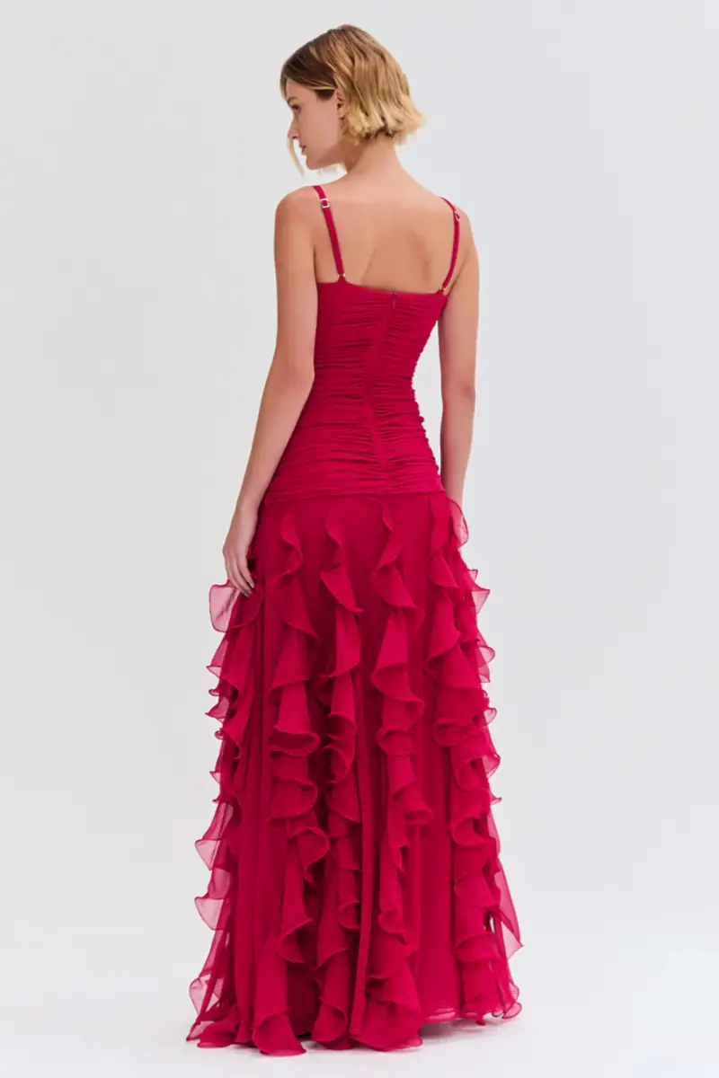 PatBo SILK PLISSE MAXI DRESS | Thumbnail 3