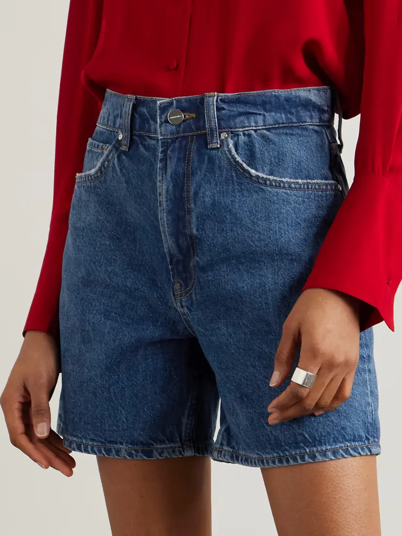 Anine Bing Kat Organic Denim Shorts | Thumbnail 3
