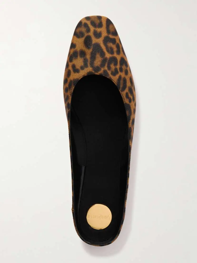 Saint Laurent Lido Leopard-print Grosgrain Slippers | Thumbnail 5 Saint Laurent Lido Leopard-print Grosgrain Slippers | Thumbnail 5