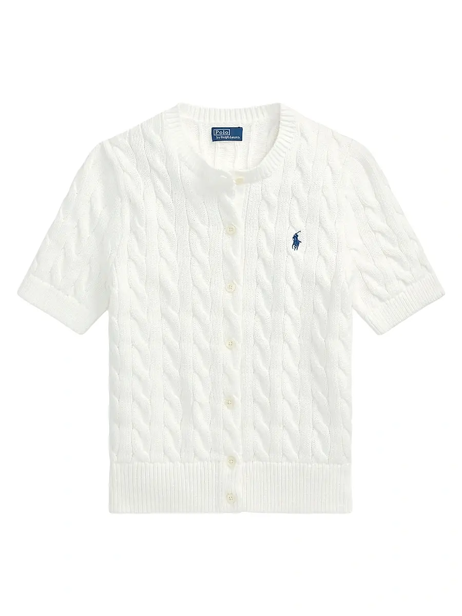 Polo Ralph Lauren Women's Cable-Knit Short-Sleeve Cardigan