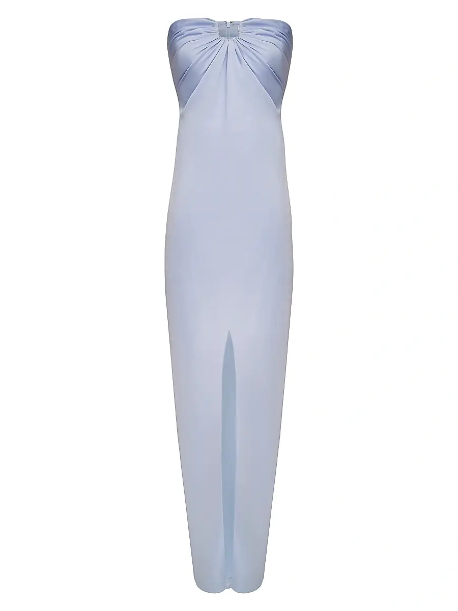 Et Ochs Women's Lila Satin Strapless Gown - Periwinkle | Image 1 Et Ochs Women's Lila Satin Strapless Gown - Periwinkle | Image 1