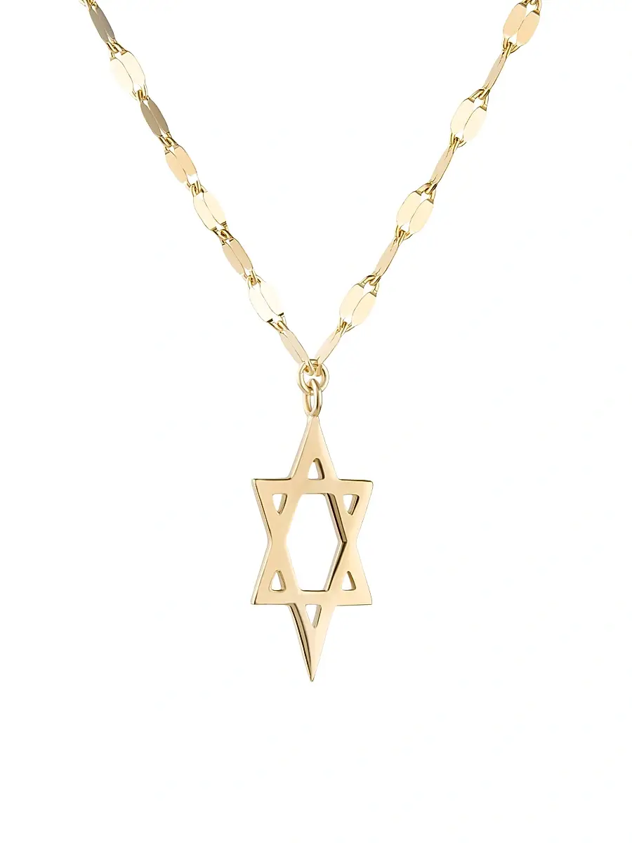 Women's Star Of David 14K Yellow Gold Charm Necklace - Yellow Gold Women's Star Of David 14K Yellow Gold Charm Necklace - Yellow Gold