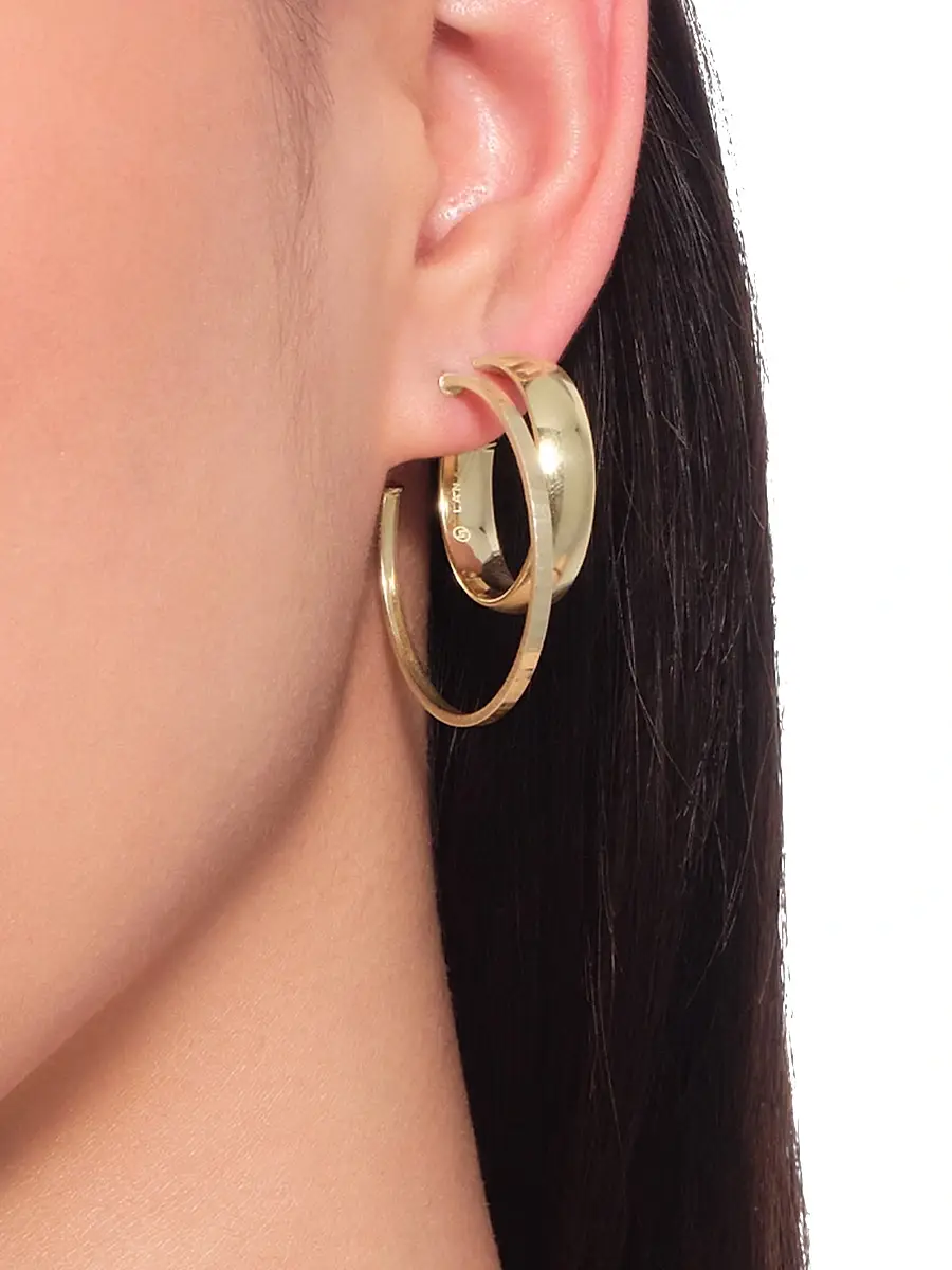 Lana Women's Flash 14K Yellow Gold Hoop Earrings - Yellow Gold | Thumbnail 2