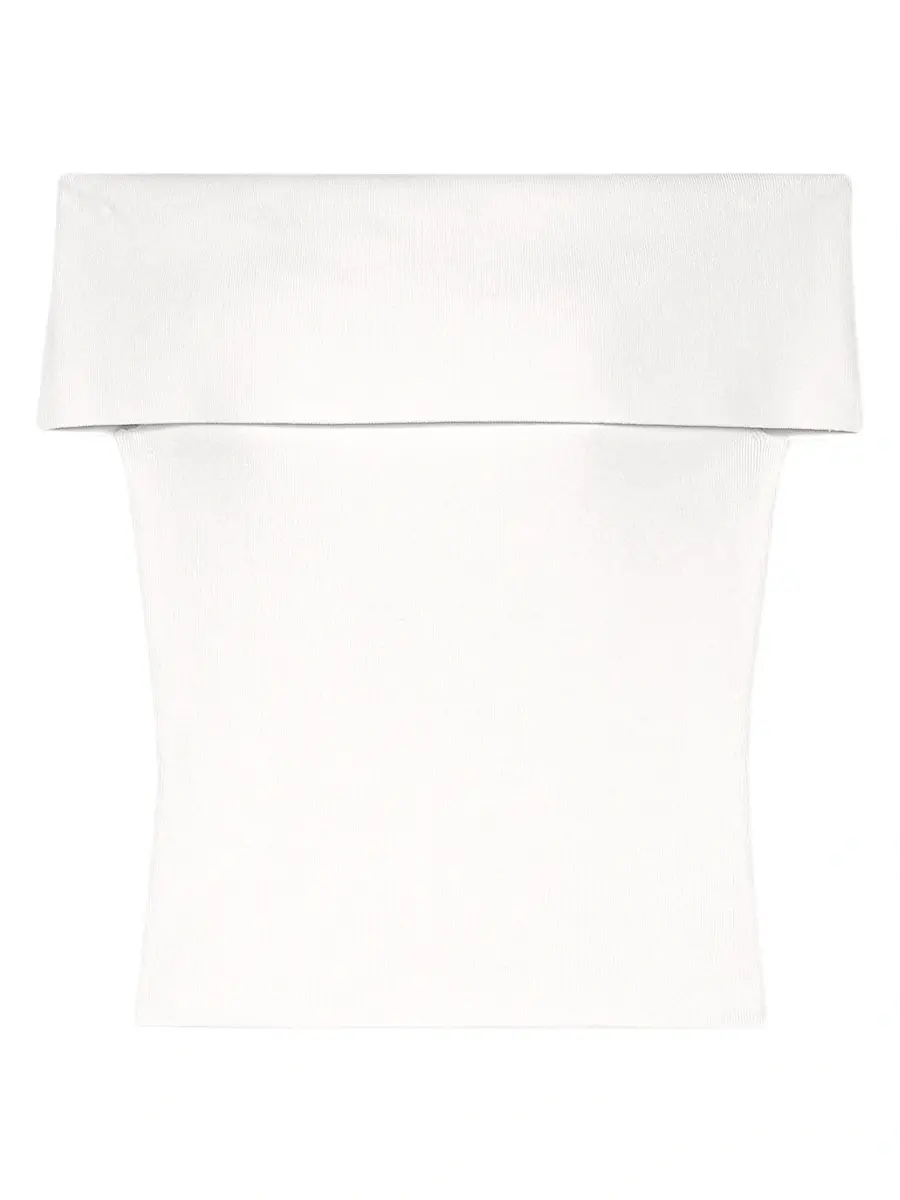 Maje Women's Rib Knit Bardot-Neck Top - White | Image 1 Maje Women's Rib Knit Bardot-Neck Top - White | Image 1
