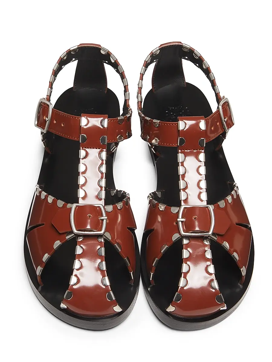 BALLY Women's Pasely Leather Fisherman Sandals | Thumbnail 4 BALLY Women's Pasely Leather Fisherman Sandals | Thumbnail 4