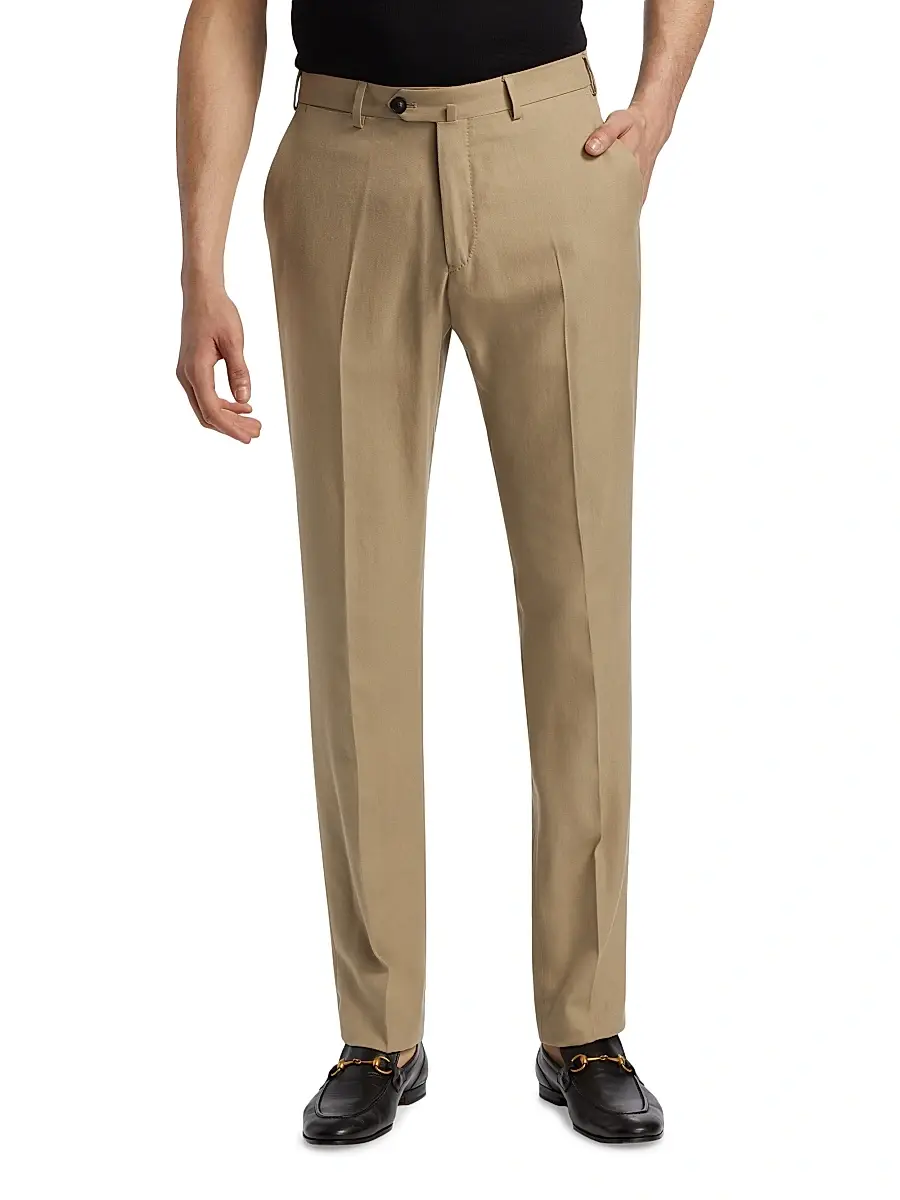 Emporio Armani Men's Crease-Front Trousers | Thumbnail 3 Emporio Armani Men's Crease-Front Trousers | Thumbnail 3