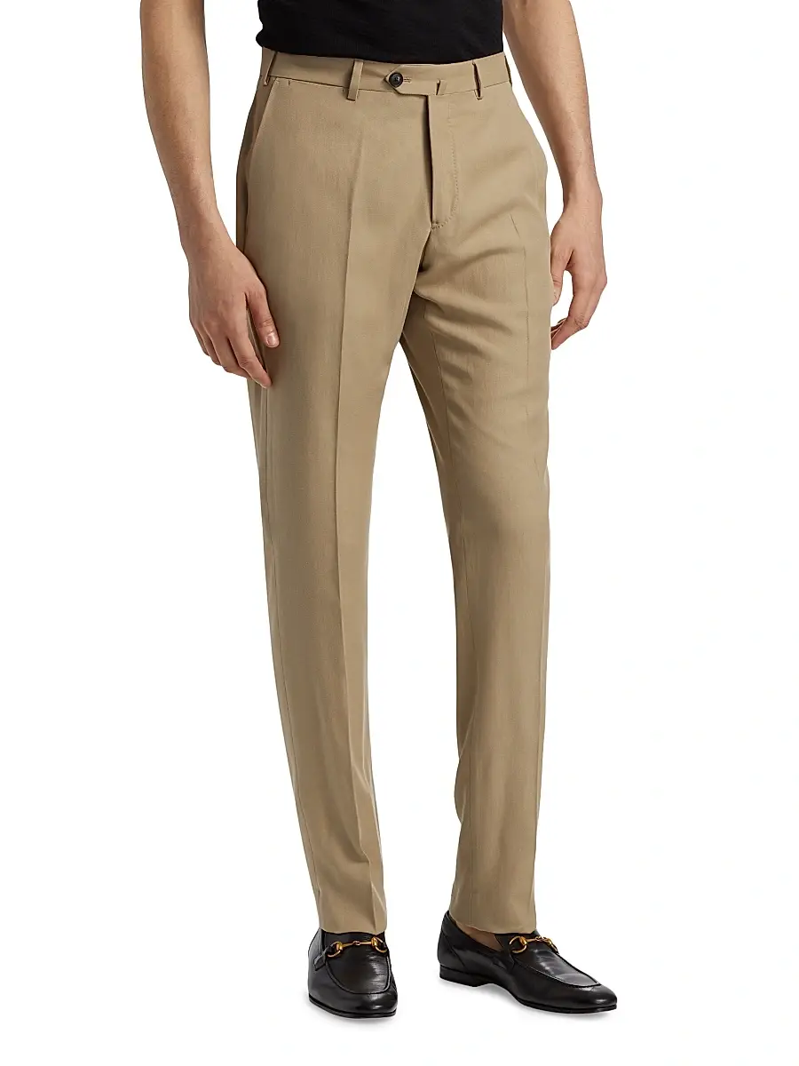 Emporio Armani Men's Crease-Front Trousers | Thumbnail 4 Emporio Armani Men's Crease-Front Trousers | Thumbnail 4