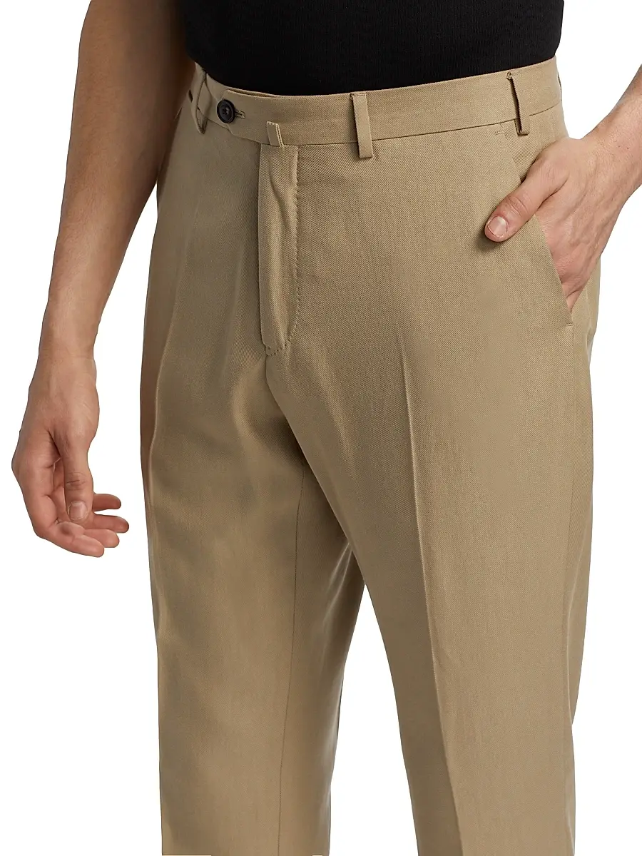 Emporio Armani Men's Crease-Front Trousers | Thumbnail 6 Emporio Armani Men's Crease-Front Trousers | Thumbnail 6