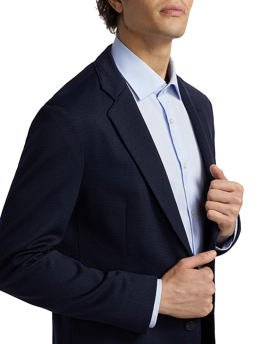 Emporio Armani Men's Rice Stitch Sport Jacket | Thumbnail 6 Emporio Armani Men's Rice Stitch Sport Jacket | Thumbnail 6