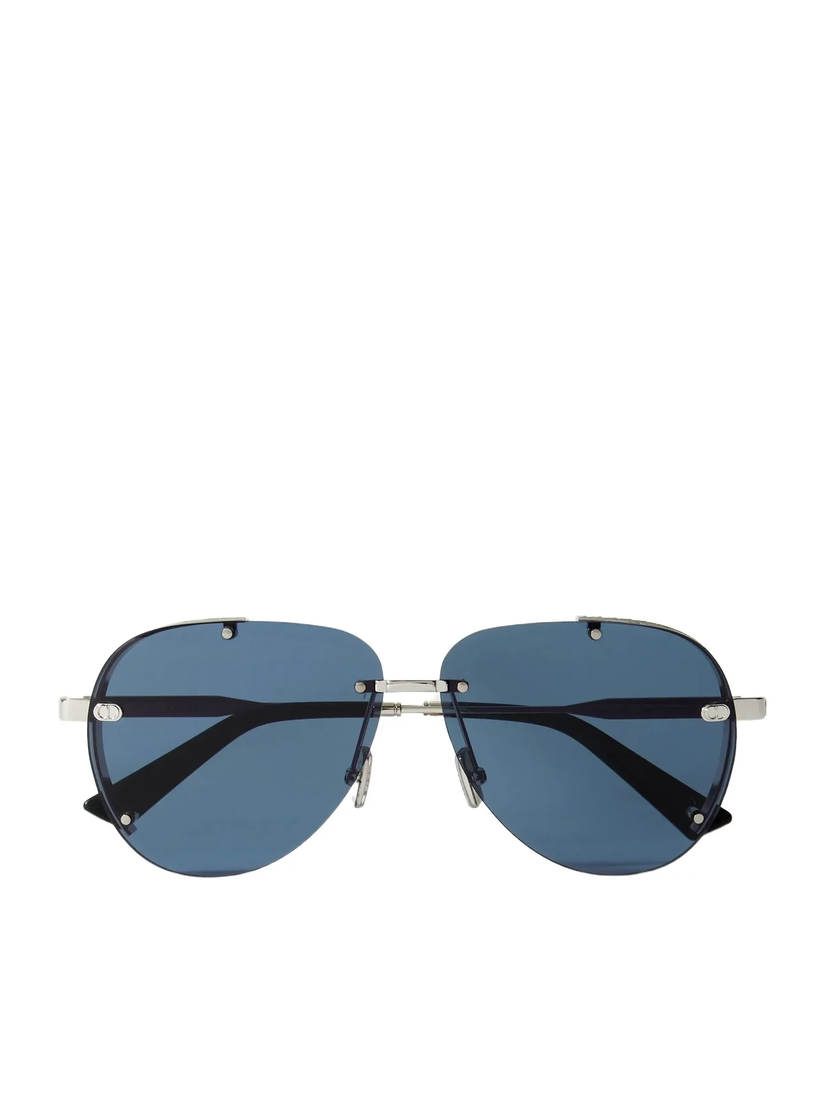 DIOR Eyewear NeoDior A1U Semi-Rimless Aviator-Style Silver-Tone Metal Sunglasses - Men