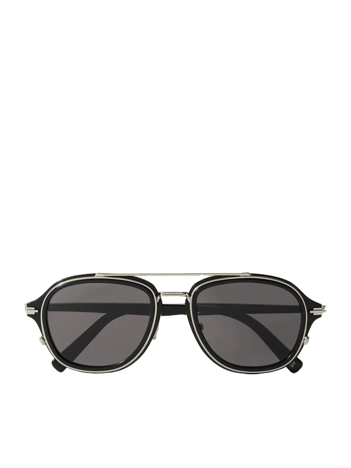 DIOR Eyewear DiorBlacksuit A4U Double-Bridge Aviator-Style Acetate and Silver-Tone Metal Sunglasses - Men