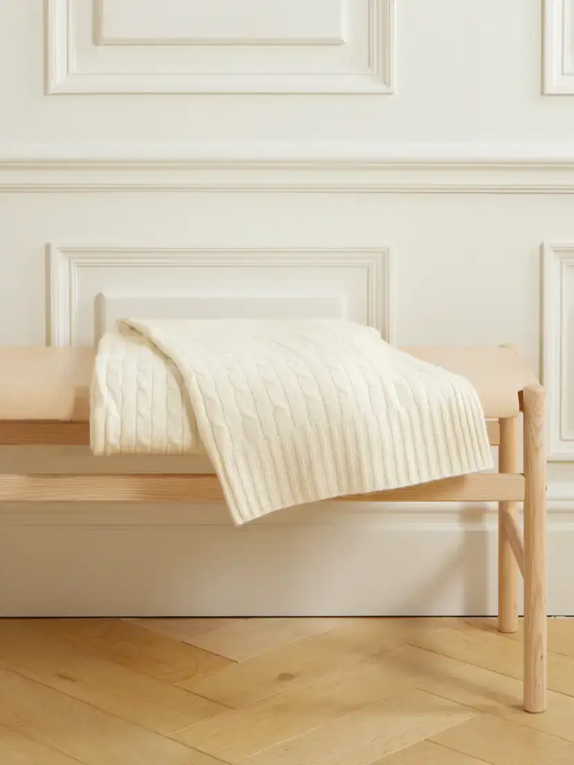 Ralph Lauren Home Cable-knit Cashmere Blanket | Thumbnail 4