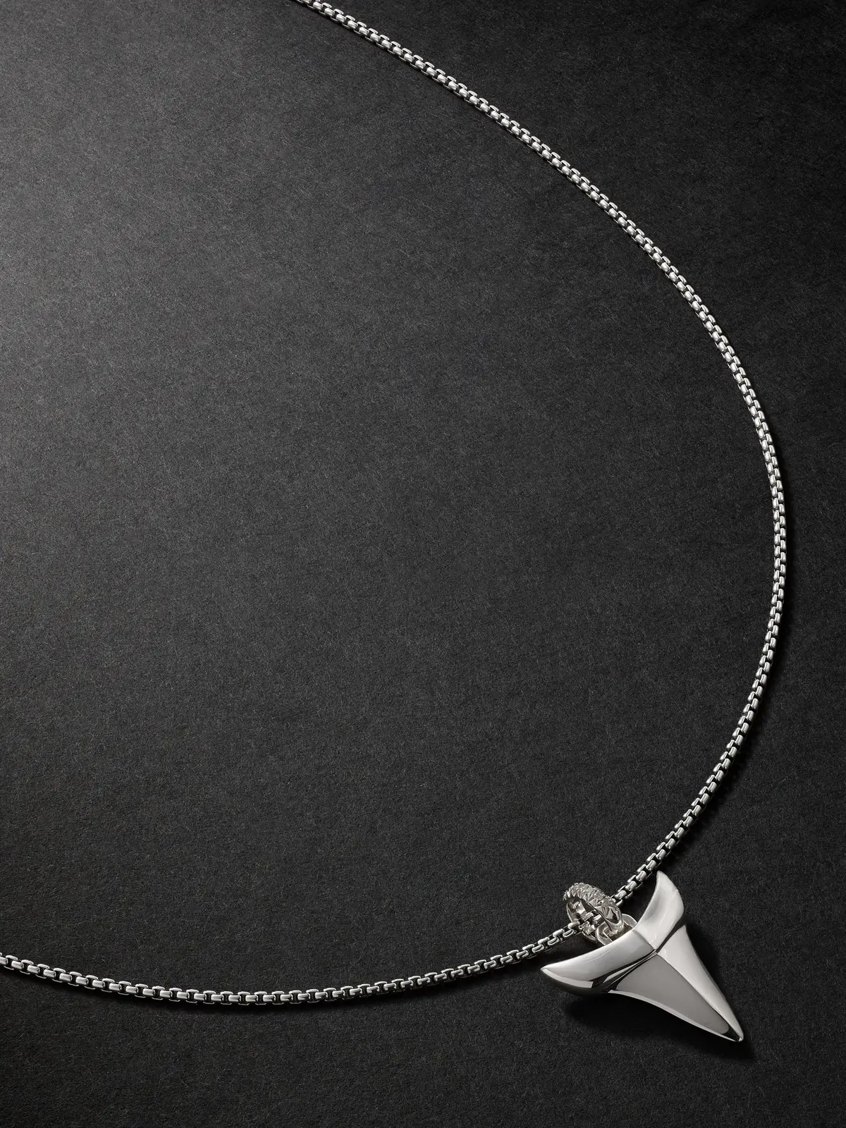 Sterling Silver Diamond Pendant Necklace - Men