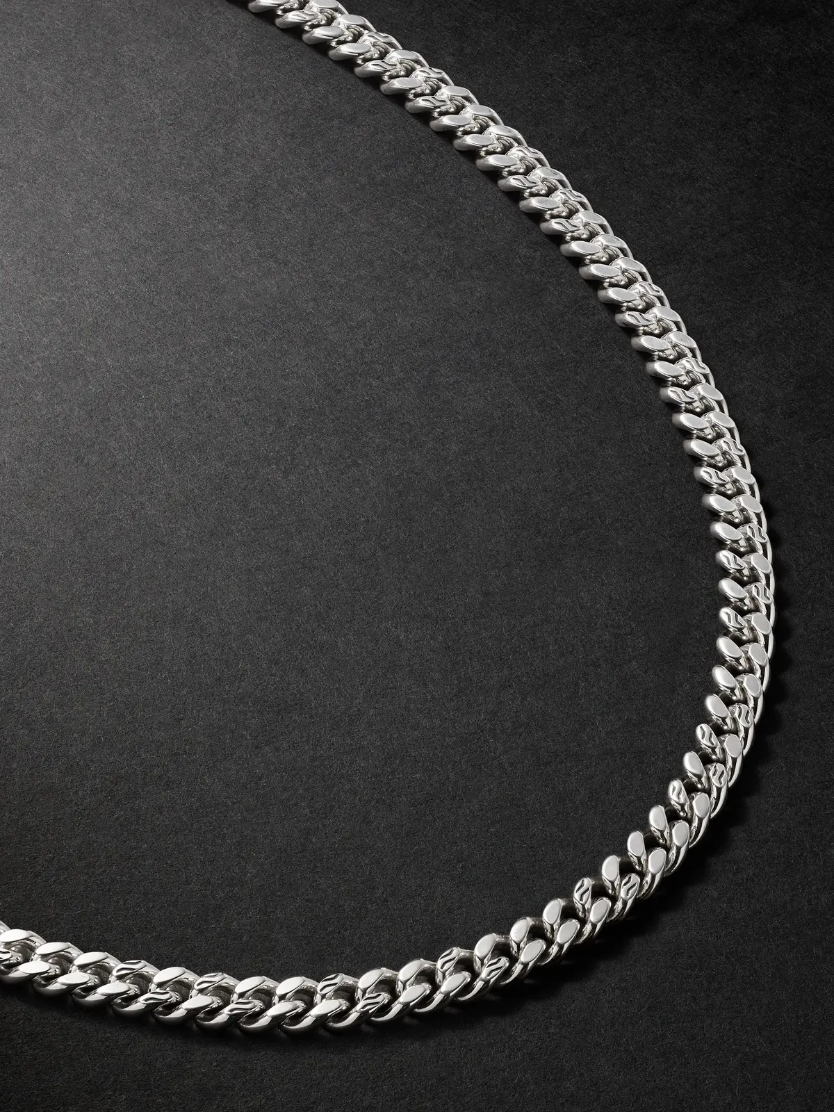 Sterling Silver Curb Chain Necklace - Men Sterling Silver Curb Chain Necklace - Men