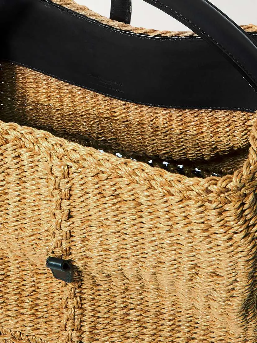 Saint Laurent Le 37 Bucket Leather-trimmed Raffia Shoulder Bag | Thumbnail 5 Saint Laurent Le 37 Bucket Leather-trimmed Raffia Shoulder Bag | Thumbnail 5