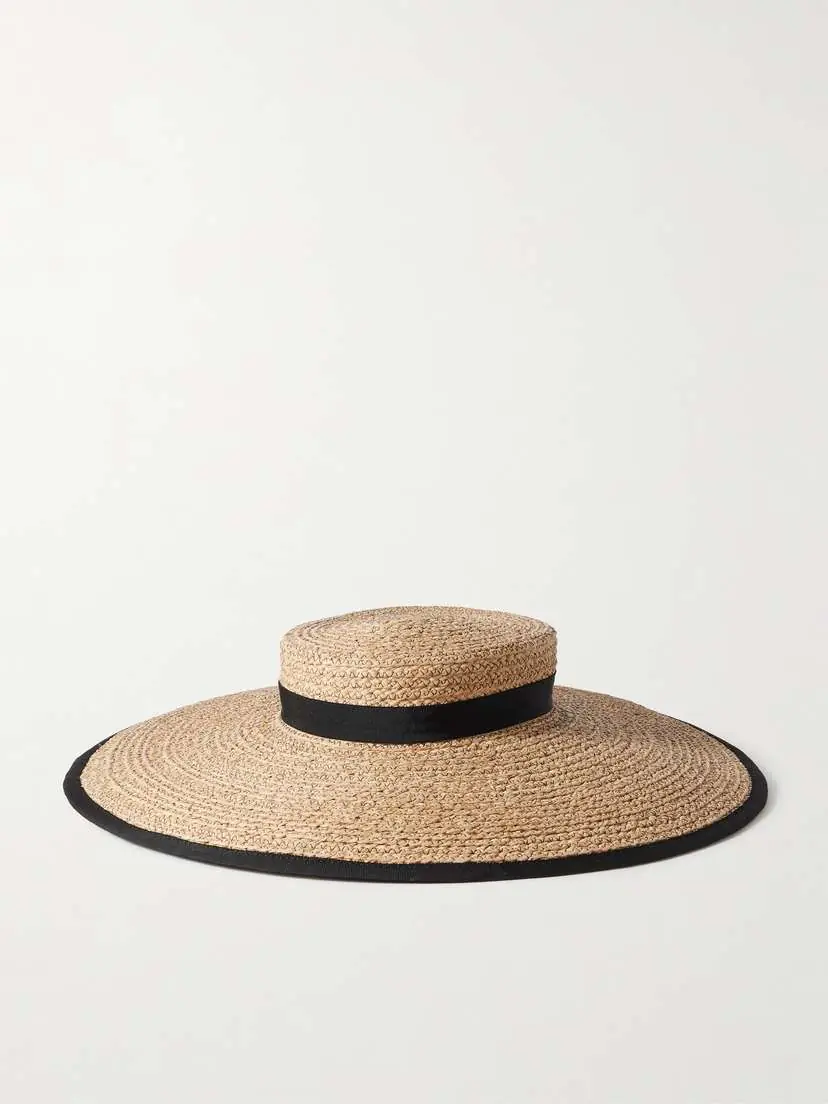 Gigi Burris Claiborne Grosgrain-trimmed Straw Sunhat | Thumbnail 3 Gigi Burris Claiborne Grosgrain-trimmed Straw Sunhat | Thumbnail 3