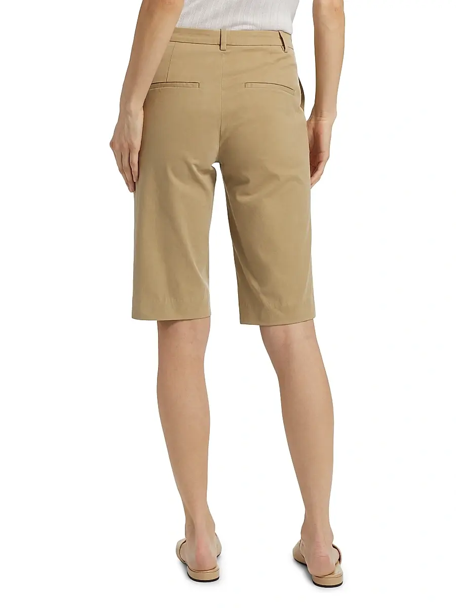 Vince Women's Stretch-Cotton Mid-Rise Bermuda Shorts | Thumbnail 5 Vince Women's Stretch-Cotton Mid-Rise Bermuda Shorts | Thumbnail 5