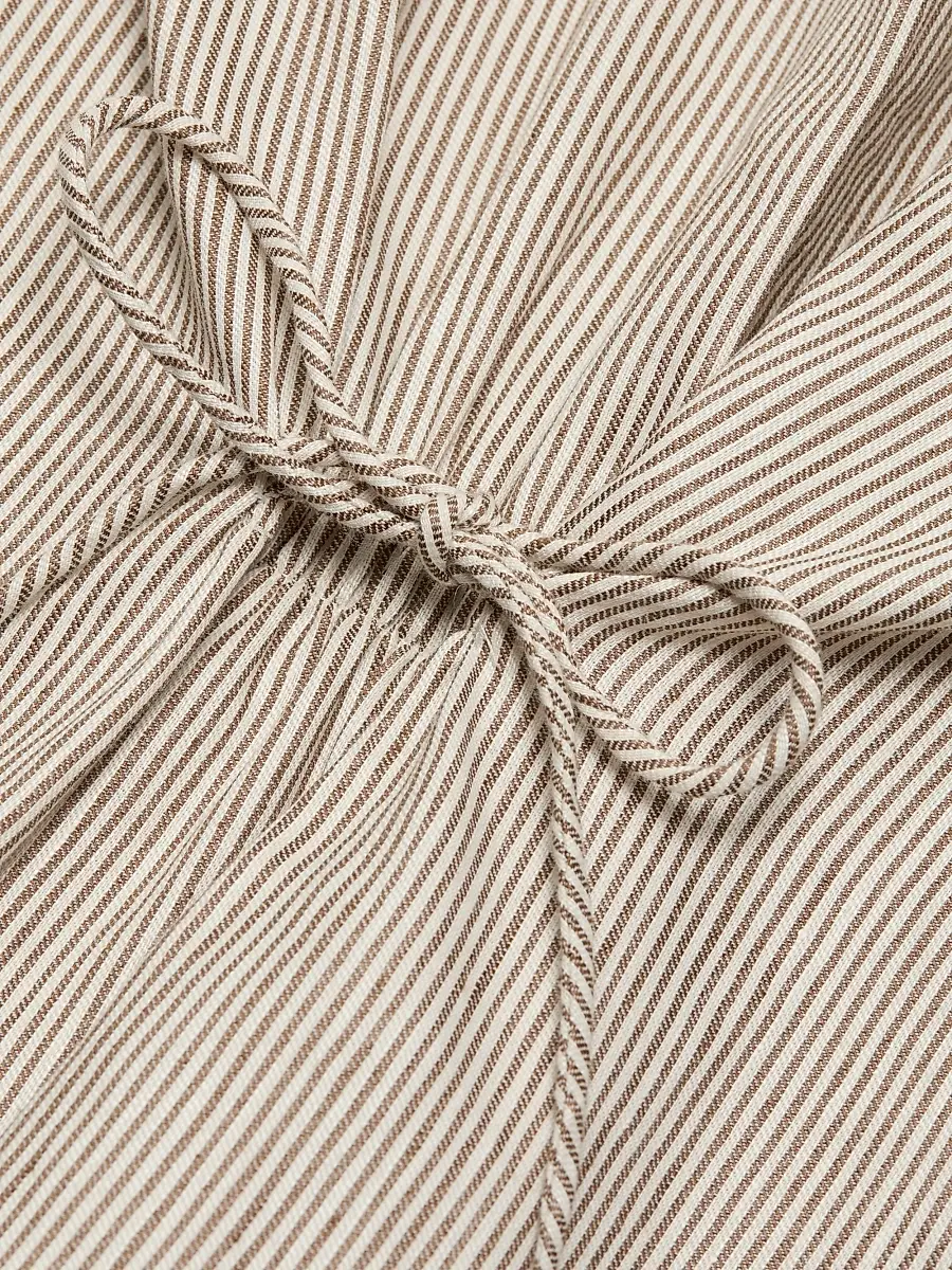 Vince Women's Ticking Striped Linen-Blend Blouse | Thumbnail 7
