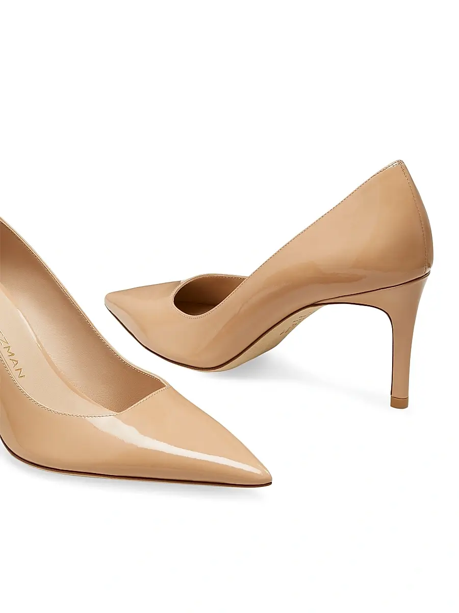 Stuart Weitzman Women's Stuart Power 75MM Patent Leather Pumps | Thumbnail 4 Stuart Weitzman Women's Stuart Power 75MM Patent Leather Pumps | Thumbnail 4