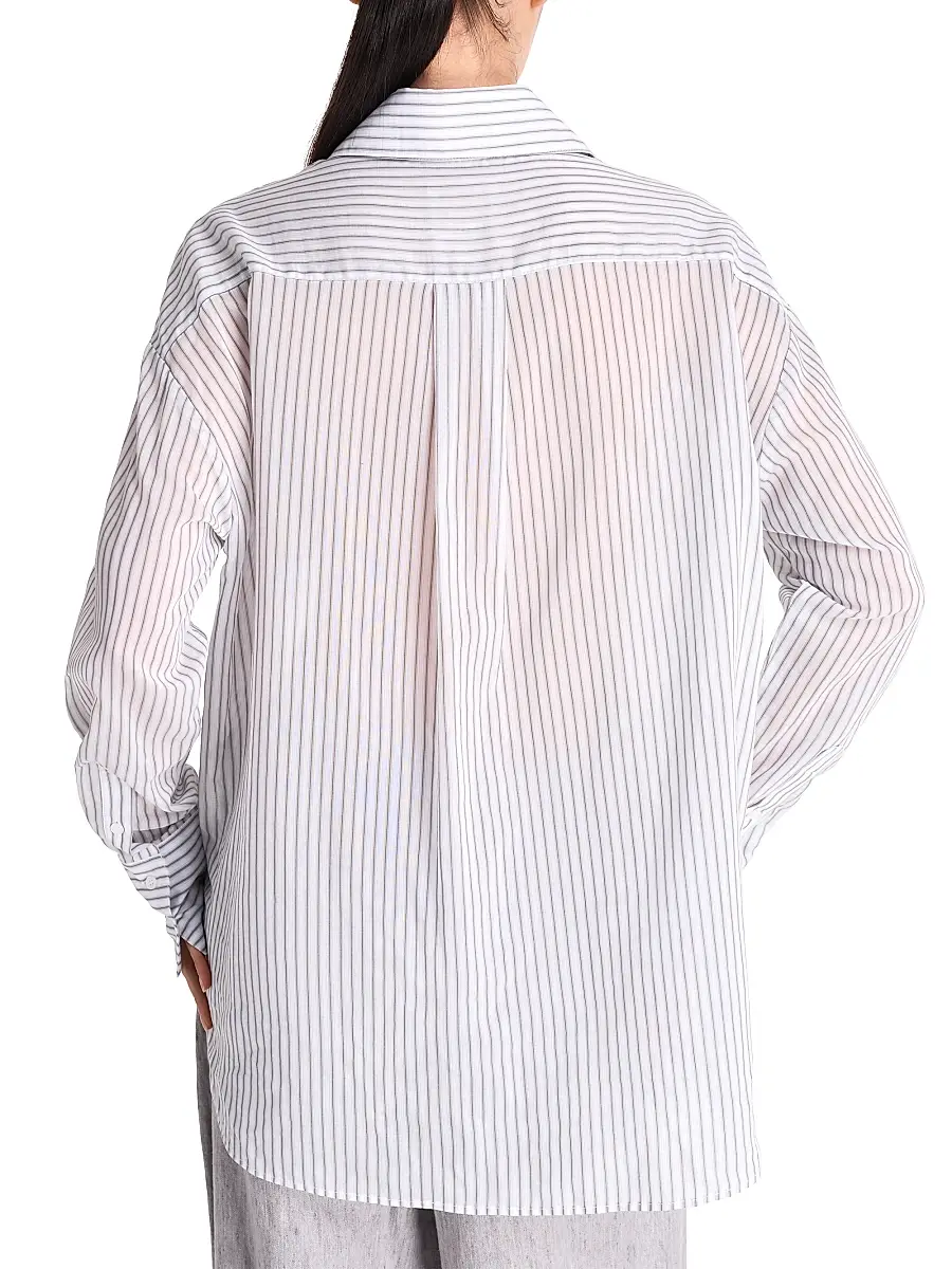 TWP Women's Big Joe Stripe Cotton-Silk Shirt | Thumbnail 5 TWP Women's Big Joe Stripe Cotton-Silk Shirt | Thumbnail 5