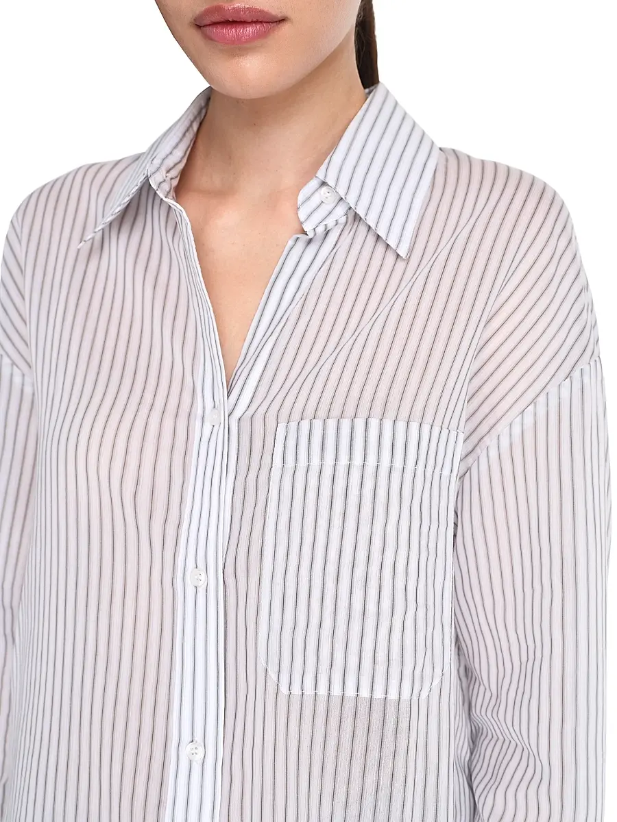 TWP Women's Big Joe Stripe Cotton-Silk Shirt | Thumbnail 6 TWP Women's Big Joe Stripe Cotton-Silk Shirt | Thumbnail 6