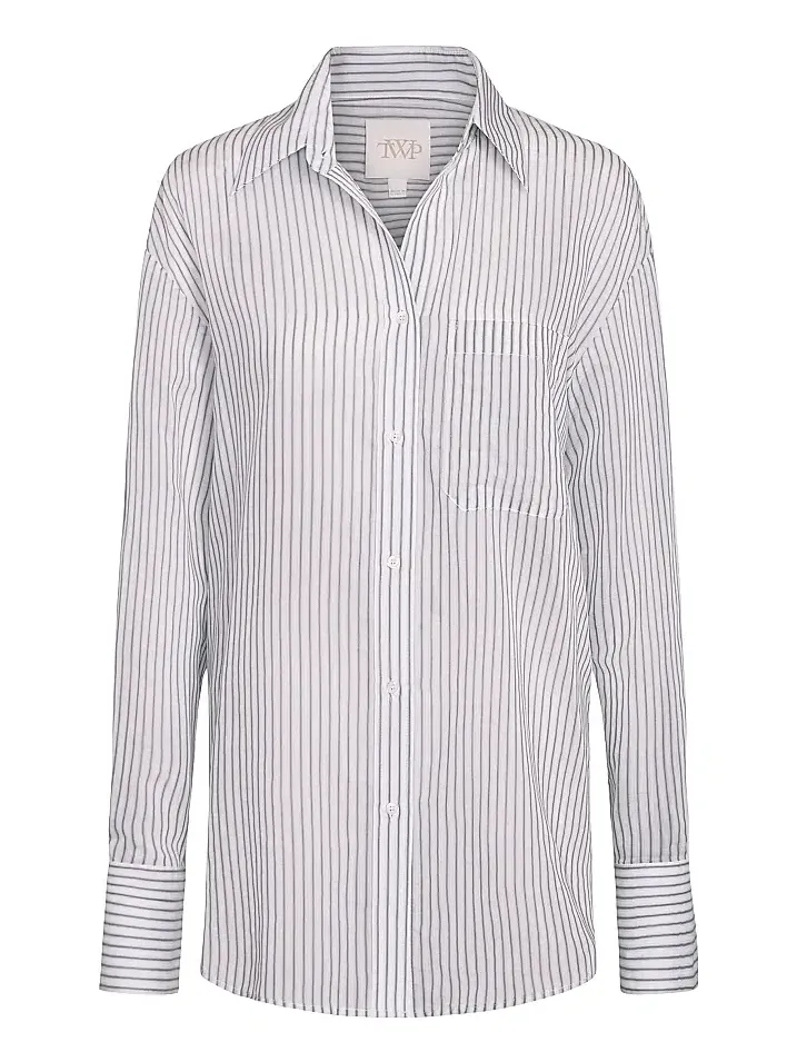 Women's Big Joe Stripe Cotton-Silk Shirt