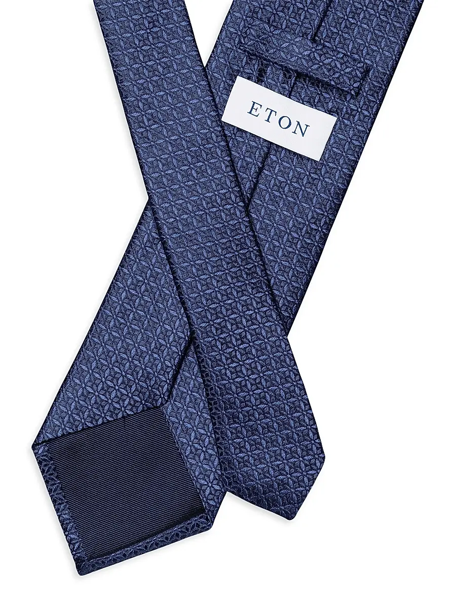 Eton Men's Geometric Silk Tie | Thumbnail 2 Eton Men's Geometric Silk Tie | Thumbnail 2