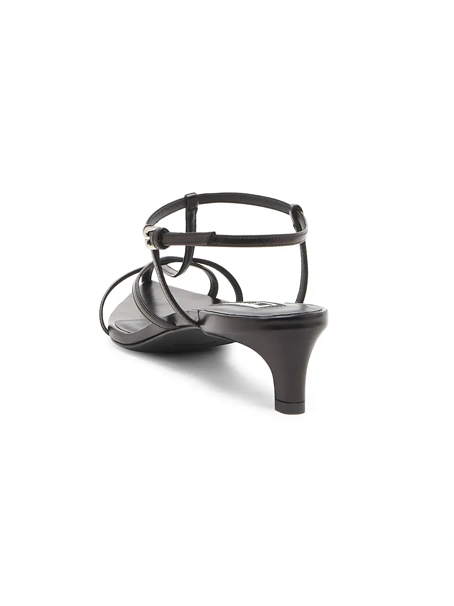 Jil Sander Women's Strappy 35MM Leather Kitten Heel Sandals | Thumbnail 3 Jil Sander Women's Strappy 35MM Leather Kitten Heel Sandals | Thumbnail 3