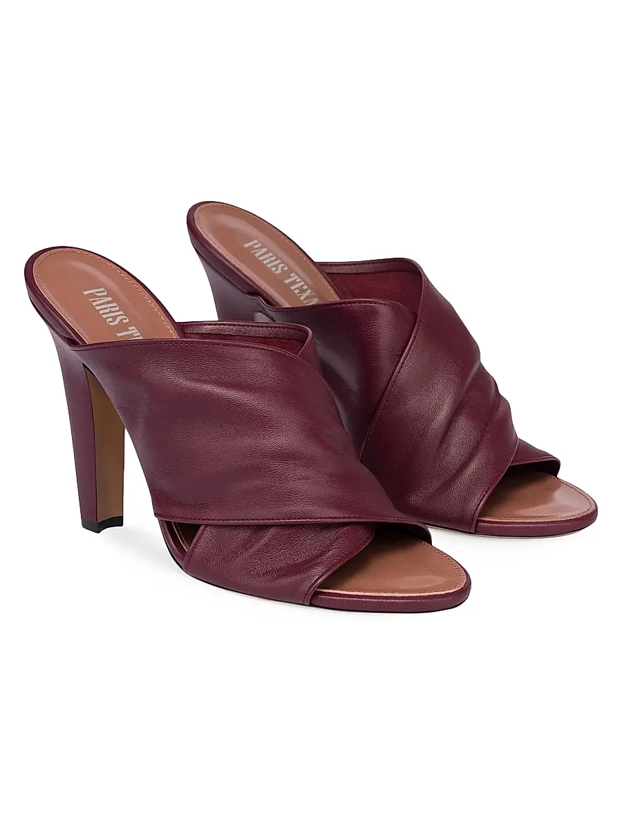 Paris Texas Women's Maria 100MM Leather Mules - Rouge Noir | Thumbnail 2 Paris Texas Women's Maria 100MM Leather Mules - Rouge Noir | Thumbnail 2