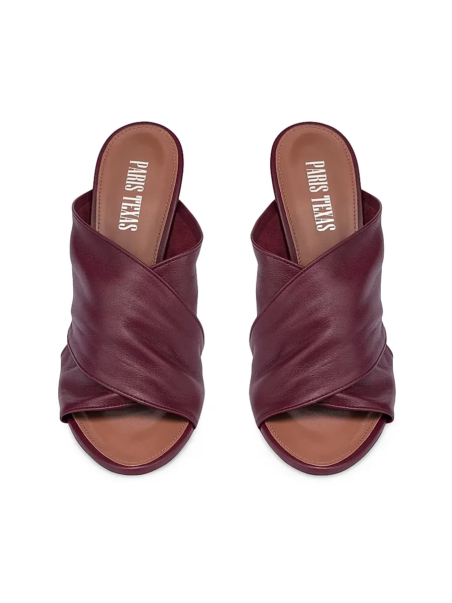 Paris Texas Women's Maria 100MM Leather Mules - Rouge Noir | Thumbnail 4 Paris Texas Women's Maria 100MM Leather Mules - Rouge Noir | Thumbnail 4