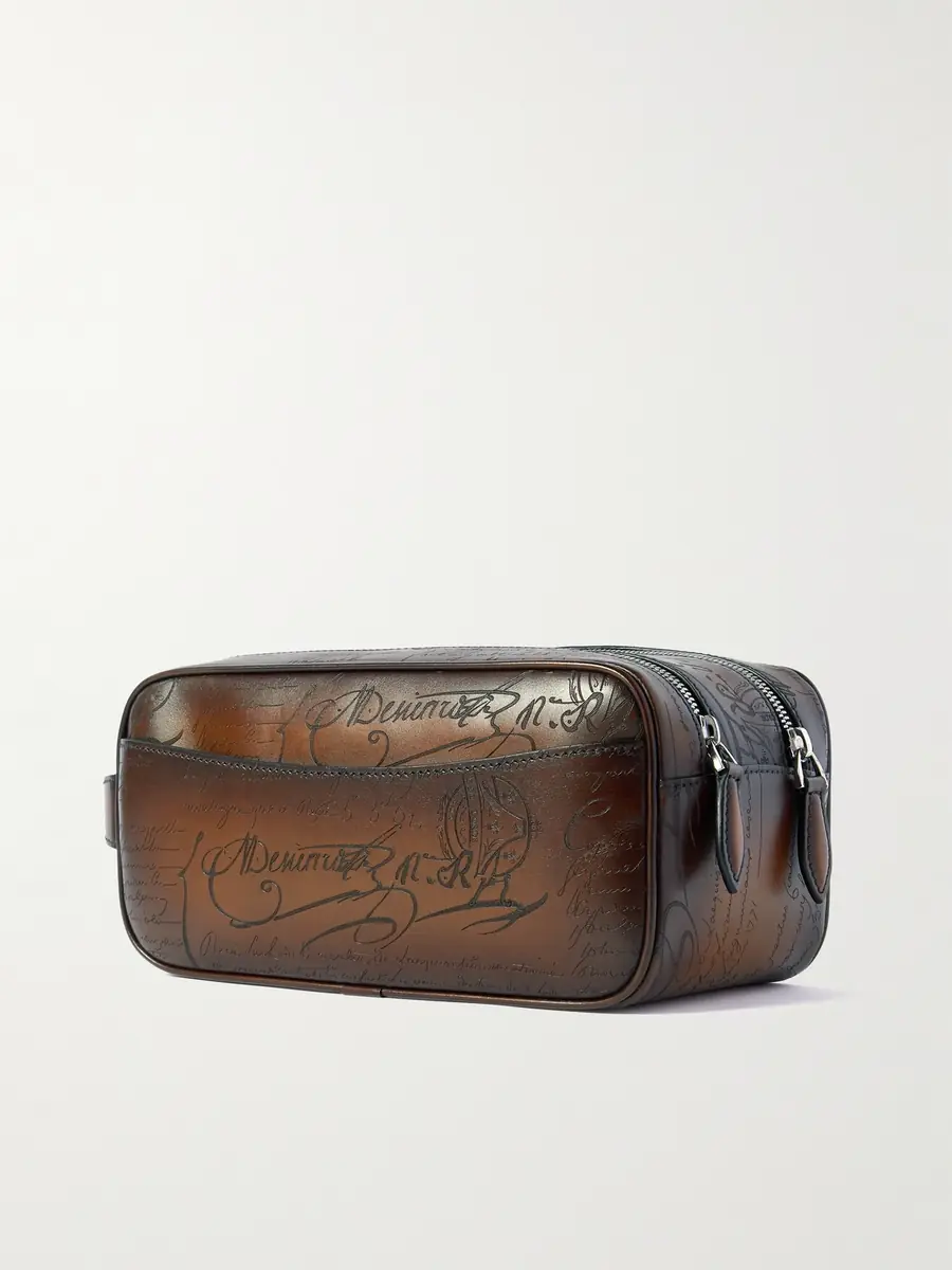 Berluti Formula 1003 Scritto Venezia Leather Wash Bag - Men | Thumbnail 2