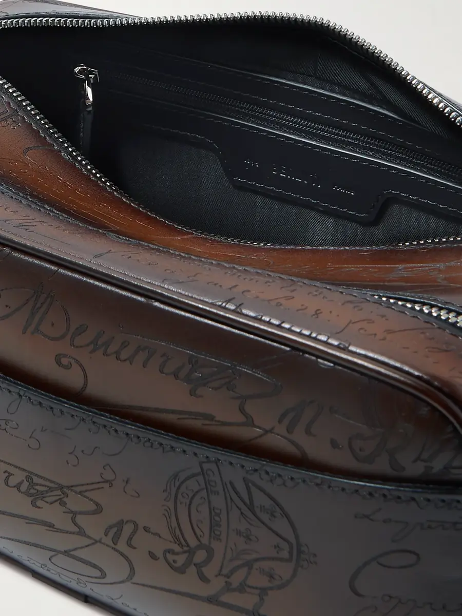 Berluti Formula 1003 Scritto Venezia Leather Wash Bag - Men | Thumbnail 4